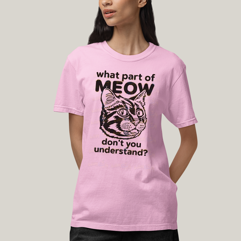 Camiseta Algodão Unissex T shirt Gato Que Parte do Miado Você Não Entendeu