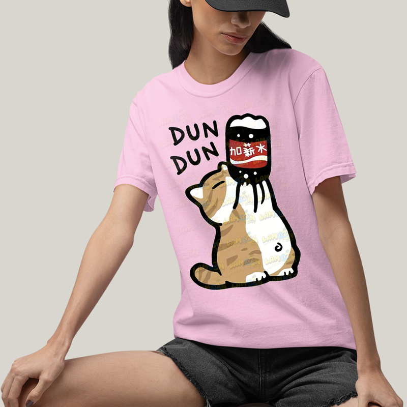 Camiseta Algodão Unissex T shirt Gatinho Refrigerante