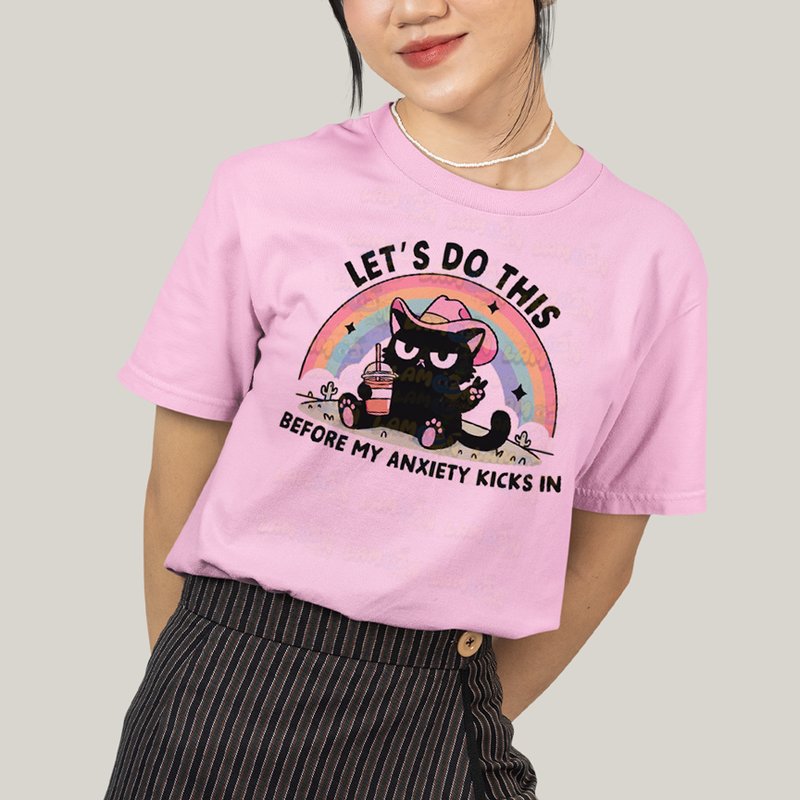 Camiseta Algodão Unissex T shirt Gato Let's Do This