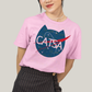 Camiseta Algodão Unissex T shirt Gato Nasa Catsa