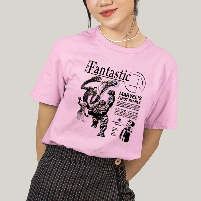 Camiseta Algodão Unissex T shirt The Fantastic Four First Family