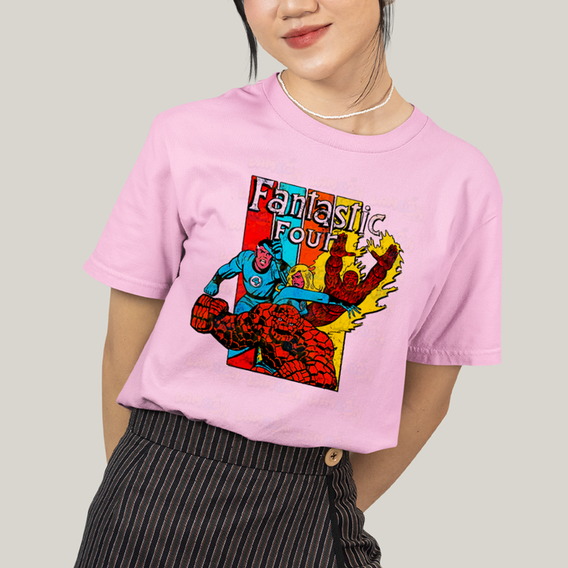Camiseta Algodão Unissex T shirt Quarteto Fantástico Era de Prata 2