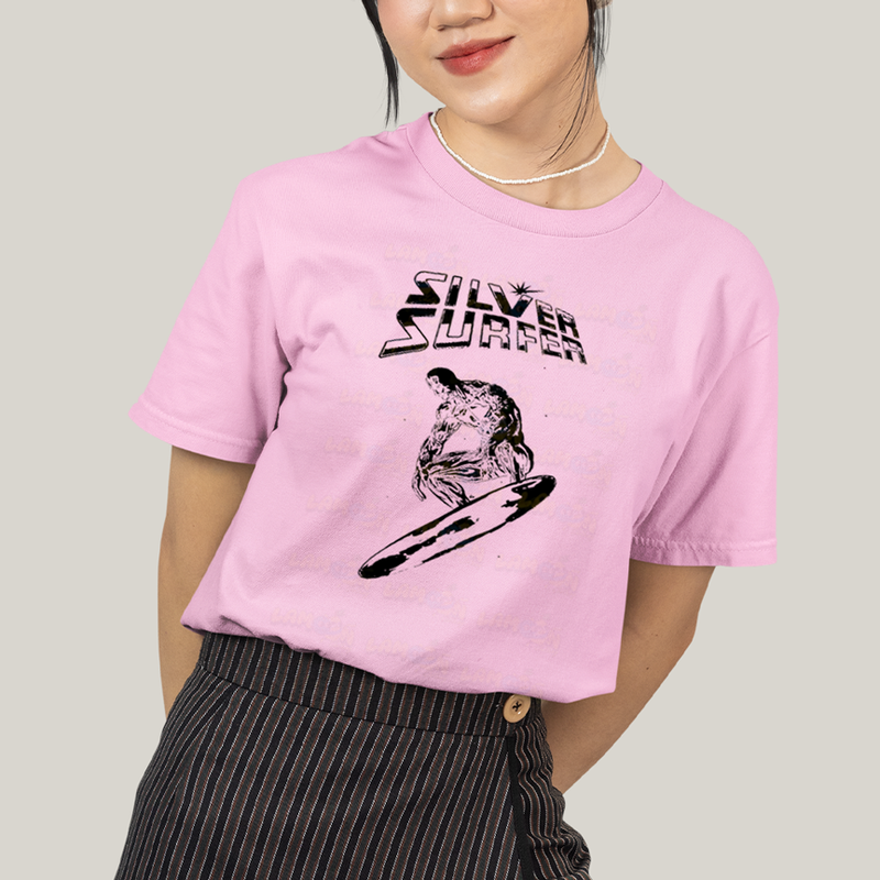 Camiseta Algodão Unissex T shirt Quarteto Fantástico O Surfista Prateado 1