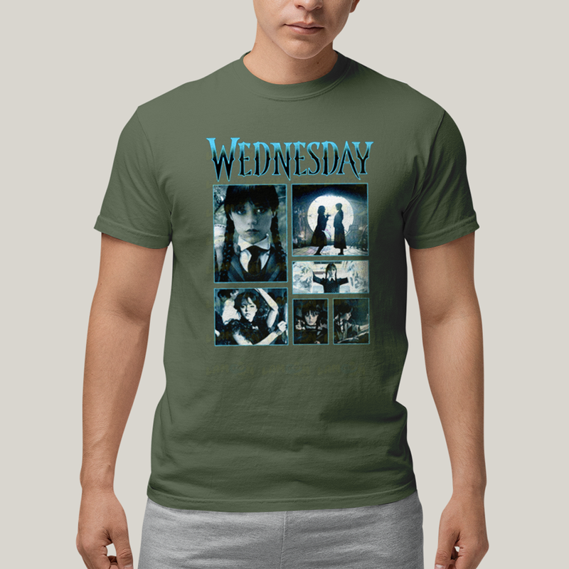 Camiseta Algodão Unissex T shirt Wandinha Wednesday 1