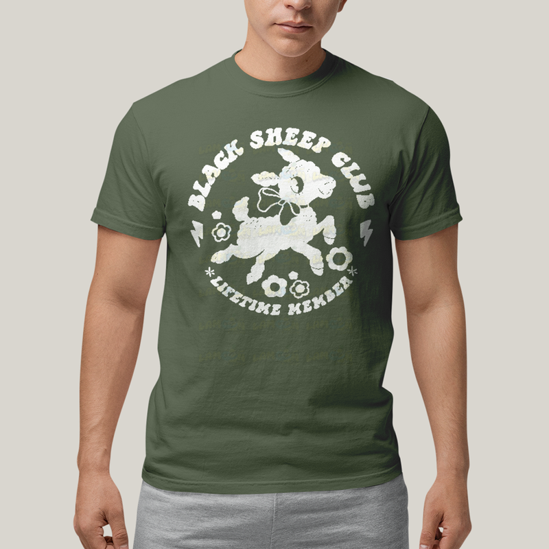Camiseta Algodão Unissex T shirt Black Sheep Club