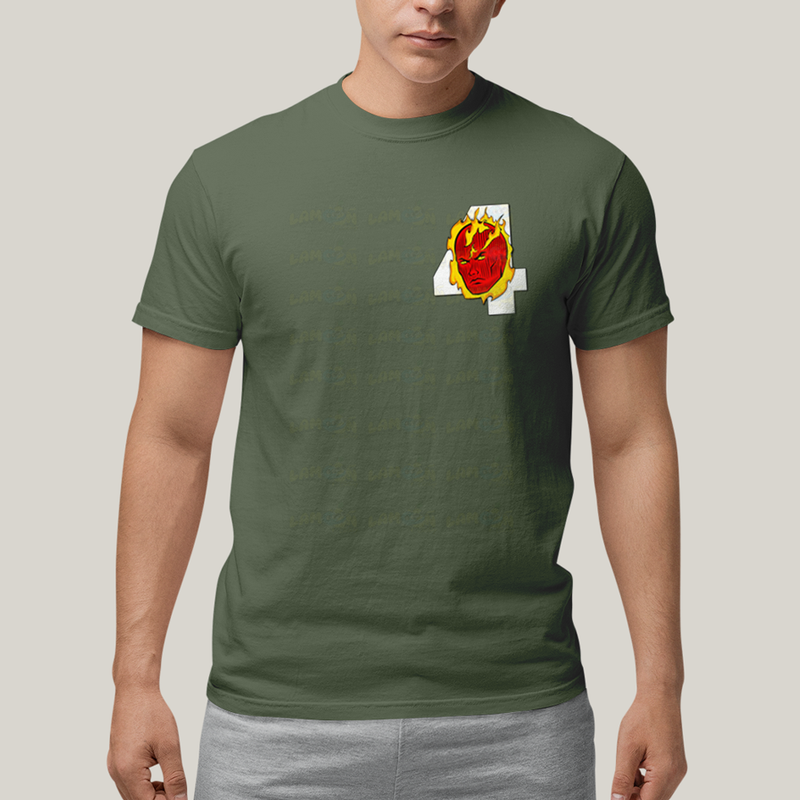 Camiseta Algodão Unissex T shirt Quarteto Fantástico Logo Tocha Humana