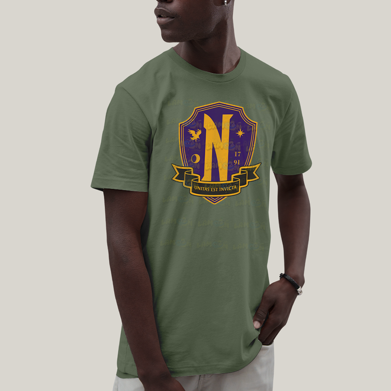 Camiseta Algodão Unissex T shirt Wandinha Unitas Est Invicta