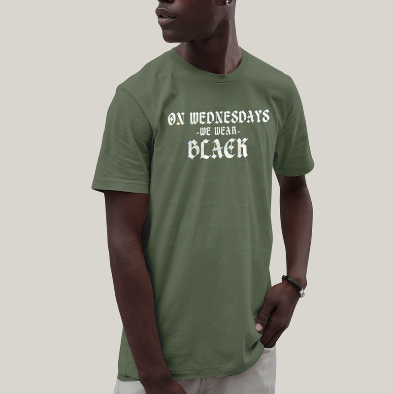 Camiseta Algodão Unissex T shirt Wandinha Na Quarta Feira Usamos Preto 1