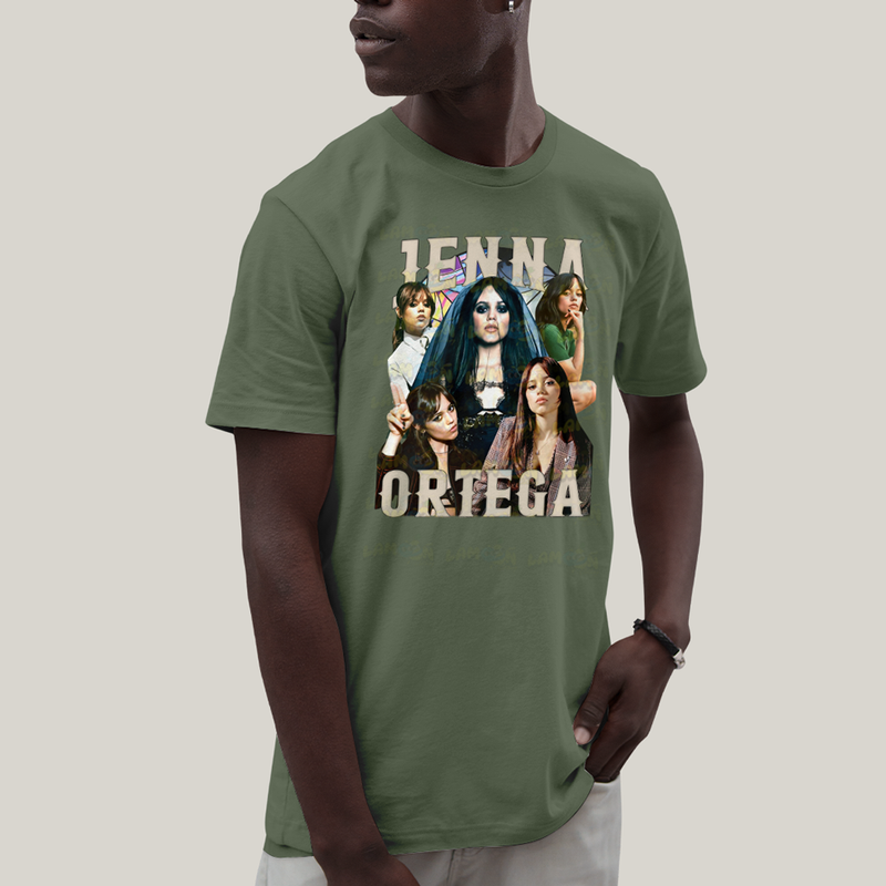 Camiseta Algodão Unissex T shirt Wandinha Jenna Ortega Atriz