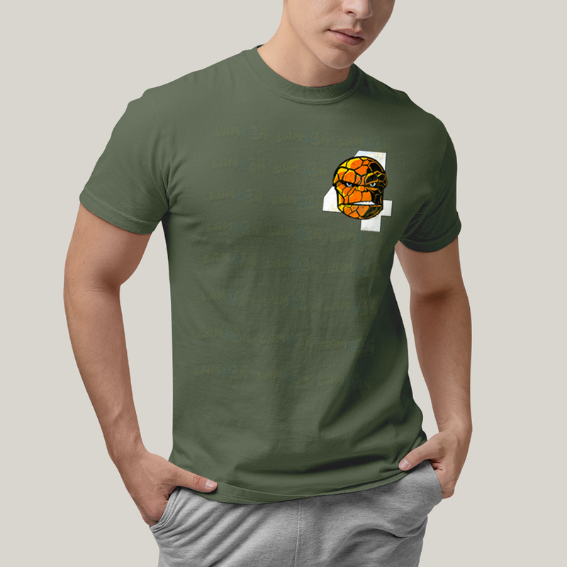 Camiseta Algodão Unissex T shirt Quarteto Fantástico Logo Coisa