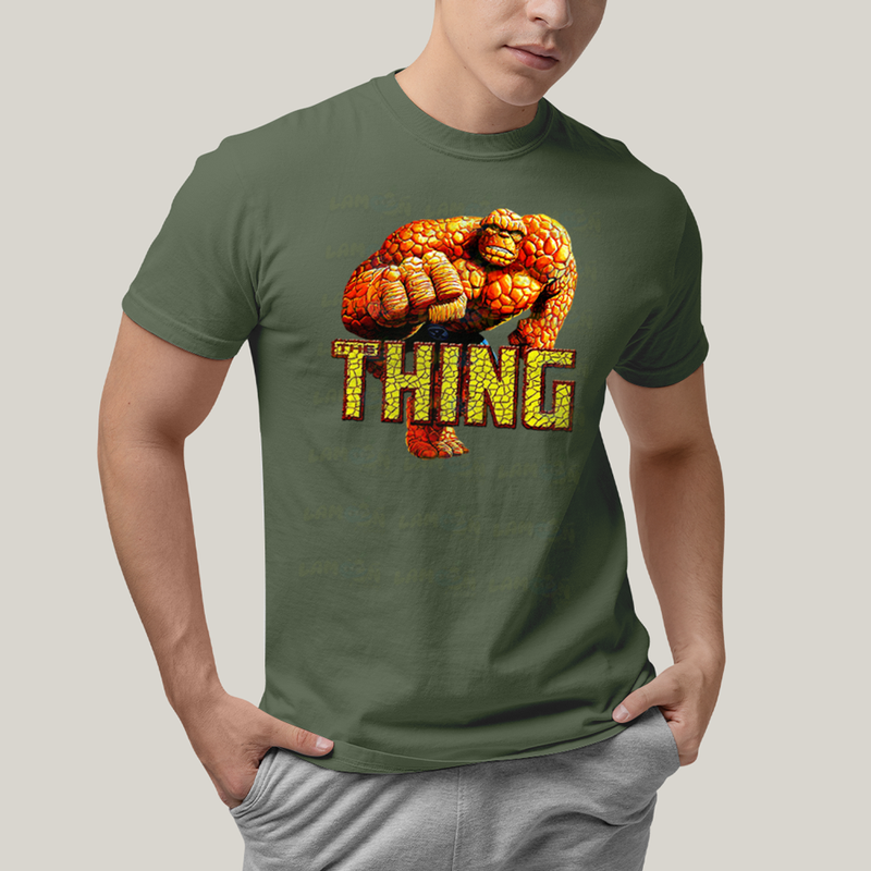 Camiseta Algodão Unissex T shirt Quarteto Fantástico Thing Coisa