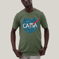 Camiseta Algodão Unissex T shirt Gato Nasa Catsa