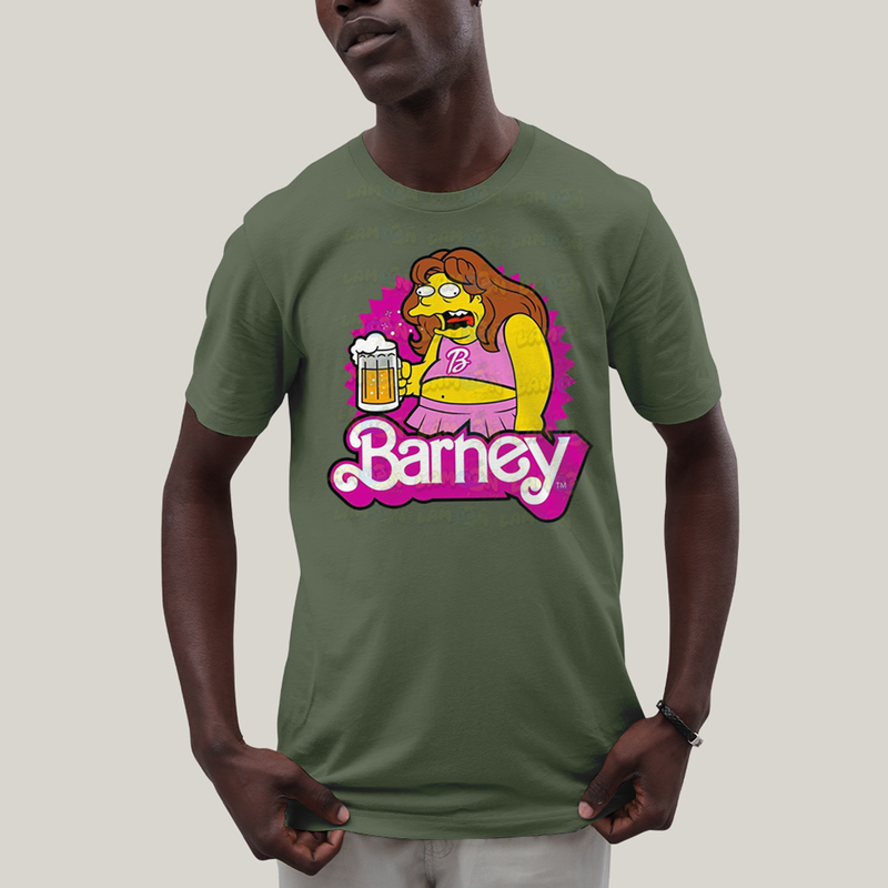 Camiseta Algodão Unissex T shirt Simpsons Barney Beer Barbie