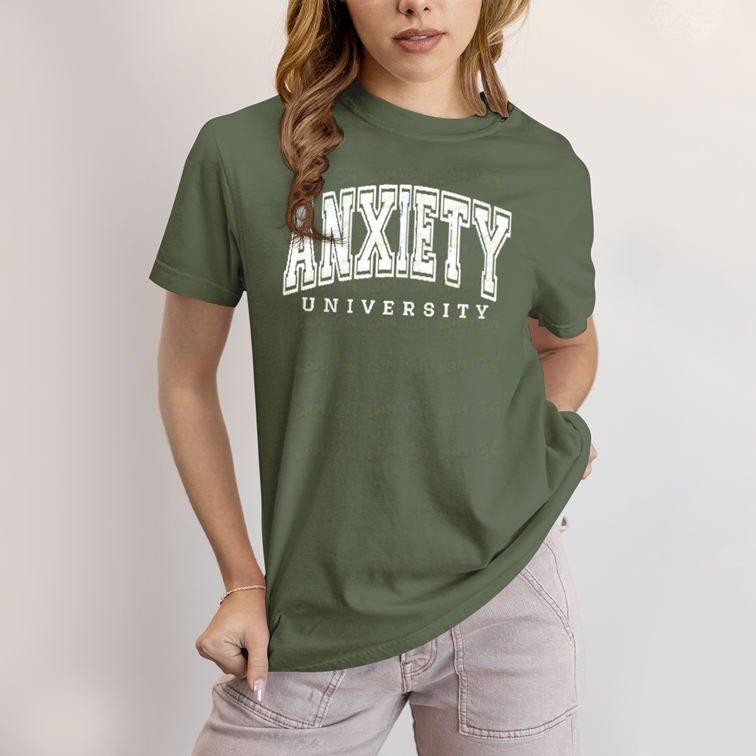 Camiseta Algodão Unissex T shirt Universidade da Ansiedade