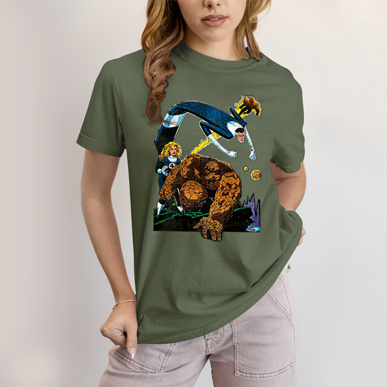 Camiseta Algodão Unissex T shirt O Quarteto Fantástico Cartoon