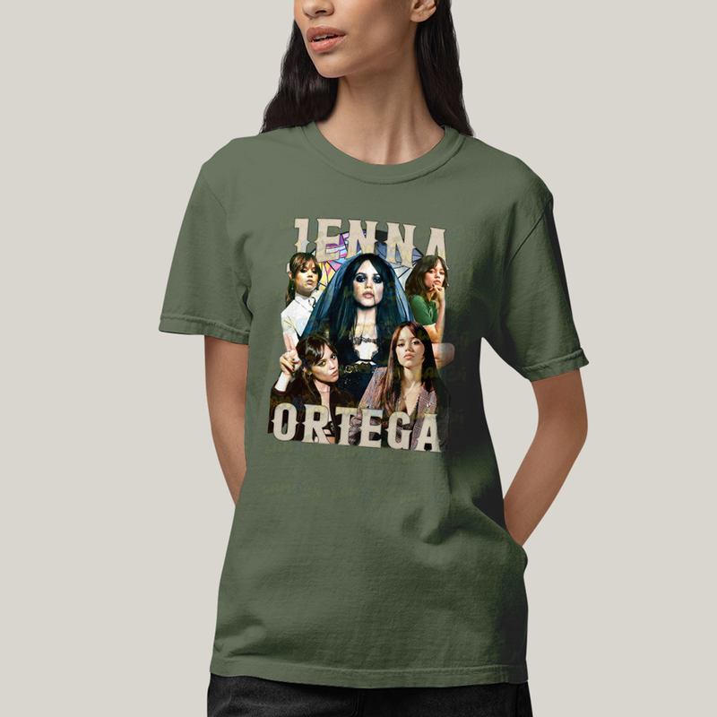 Camiseta Algodão Unissex T shirt Wandinha Jenna Ortega Atriz