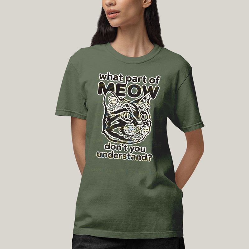 Camiseta Algodão Unissex T shirt Gato Que Parte do Miado Você Não Entendeu