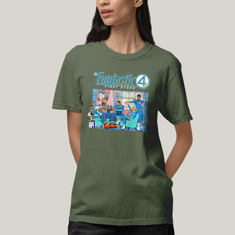 Camiseta Algodão Unissex T shirt The Fantastic Four First Steps 1