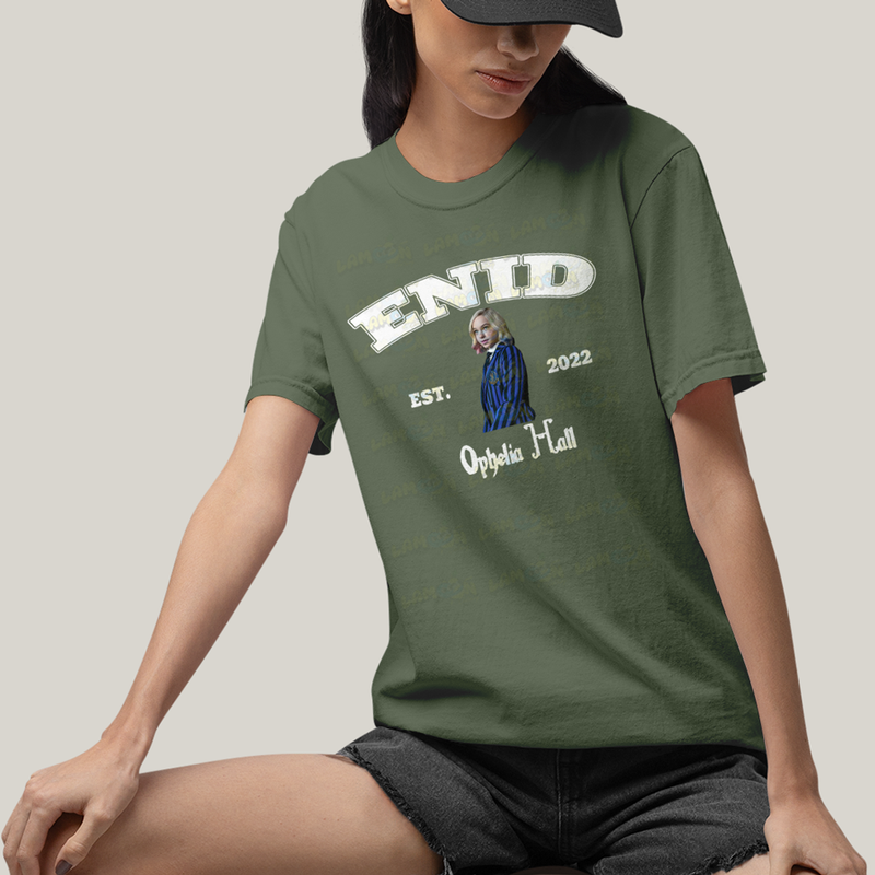 Camiseta Algodão Unissex T shirt Wandinha Enid Est 2022