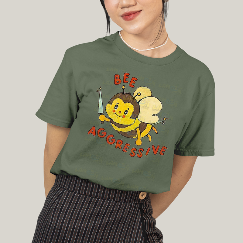 Camiseta Algodão Unissex T shirt Abelha Agressiva