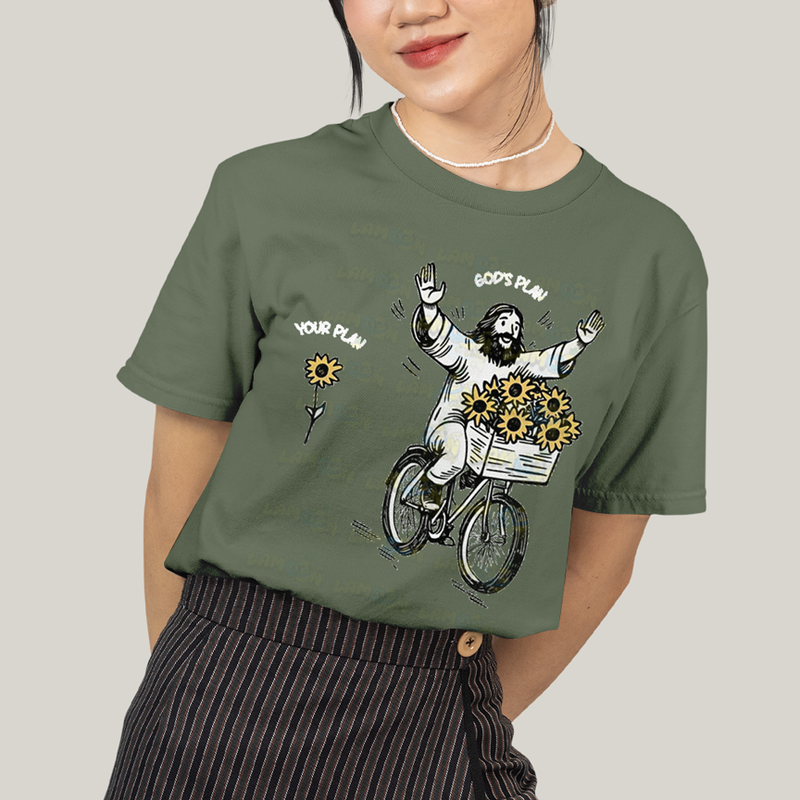 Camiseta Algodão Unissex T shirt Jesus Plano de Deus