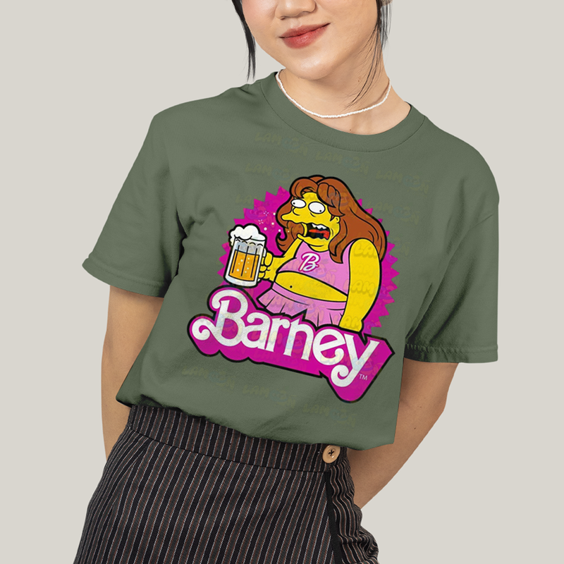 Camiseta Algodão Unissex T shirt Simpsons Barney Beer Barbie