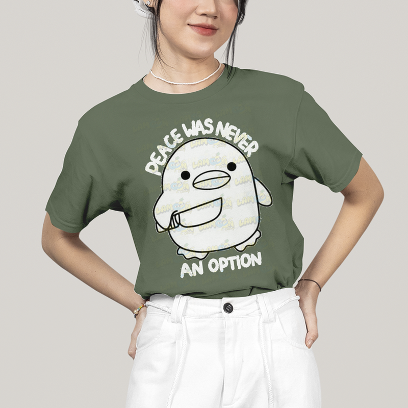 Camiseta Algodão Unissex T shirt A Paz Nunca Foi Opção Meme