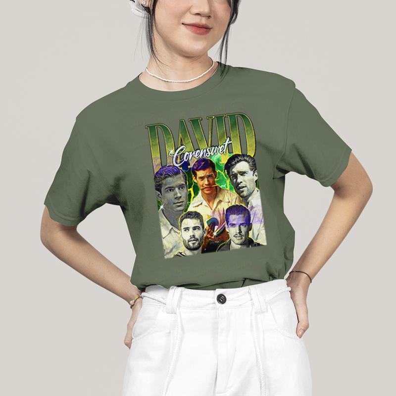 Camiseta Algodão Unissex T shirt Superman David Corenswet Verde