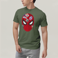 Camiseta Algodão Unissex T shirt Homem Aranha Rosto Figurinhas